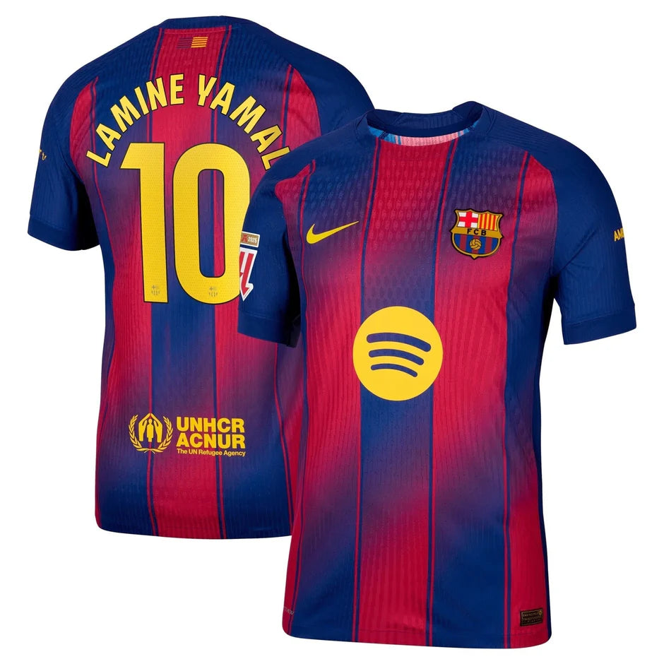 FC Barcelona Home Soccer Jersey 2025/26 - Blue/Garnet Shirt - Player #10 (Yamal)