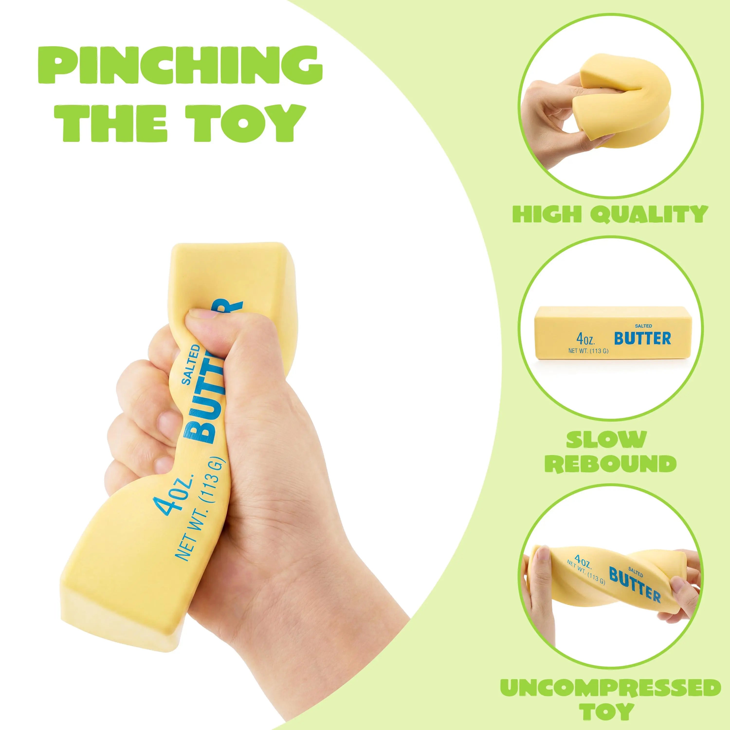 Butter Stick Squishy Toy – Slow-Rising Stress Relief Fidget Toy, Soft Squeeze Sensory Decompression Toy for Kids & Adults, Regular & Jumbo Sizes, Birthday Gift & Party Favor