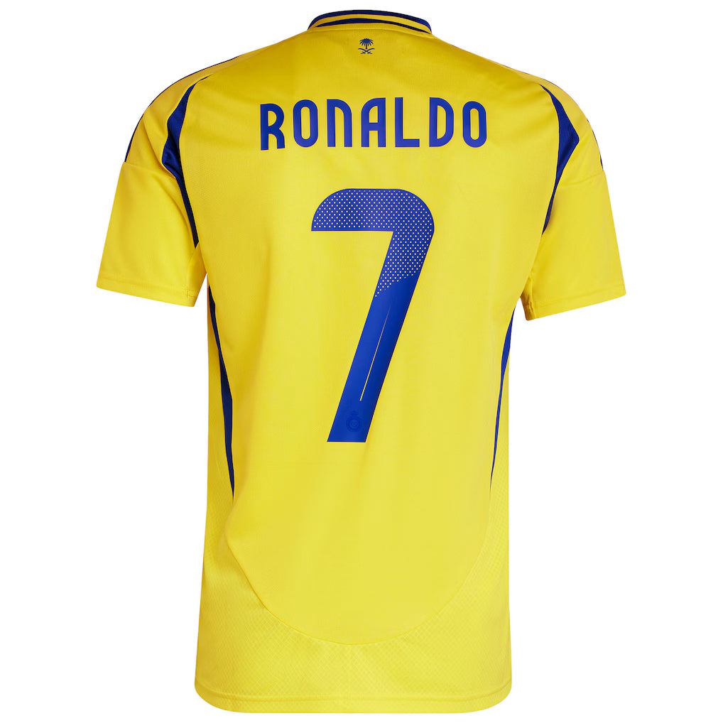 Al-Nassr FC Home Soccer Jersey 2024/25 - Yellow Shirt - Player #7 (Ronaldo)