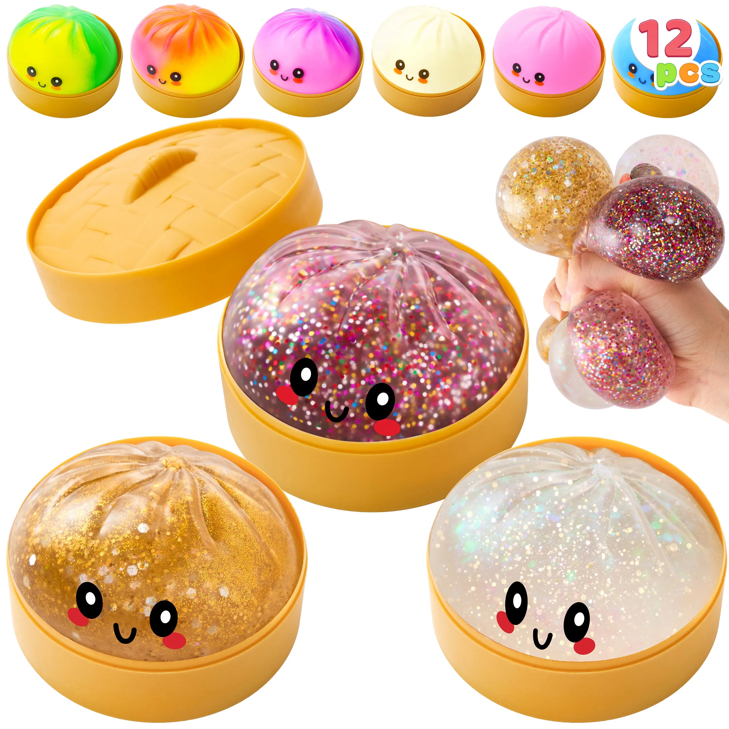 Dumpling Mystery Box Sensory Squeeze Toy – Random Style Surprise, Quick Rebound Soft Stress Ball, Colorful Fidget Toy for Kids & Adults, Decompression Gift