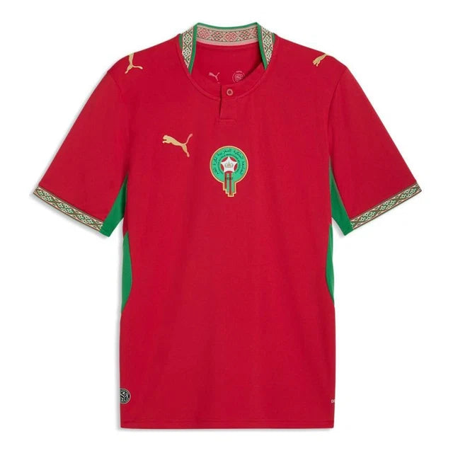 Morocco Home Soccer Jersey 2026 - Red Button Shirt