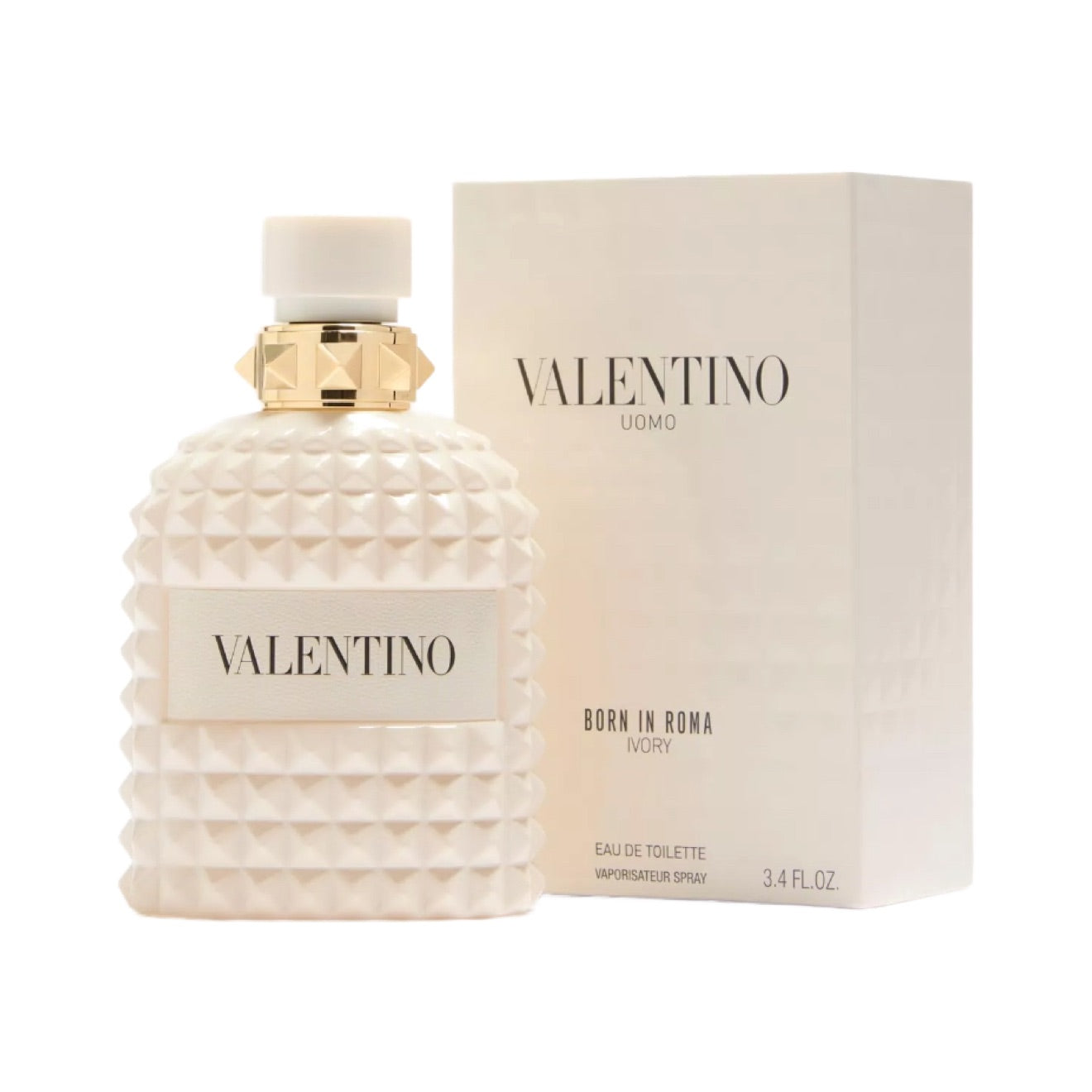 Valentino Uomo Born In Roma Ivory Mens EDT Spray 3.4oz/100ml