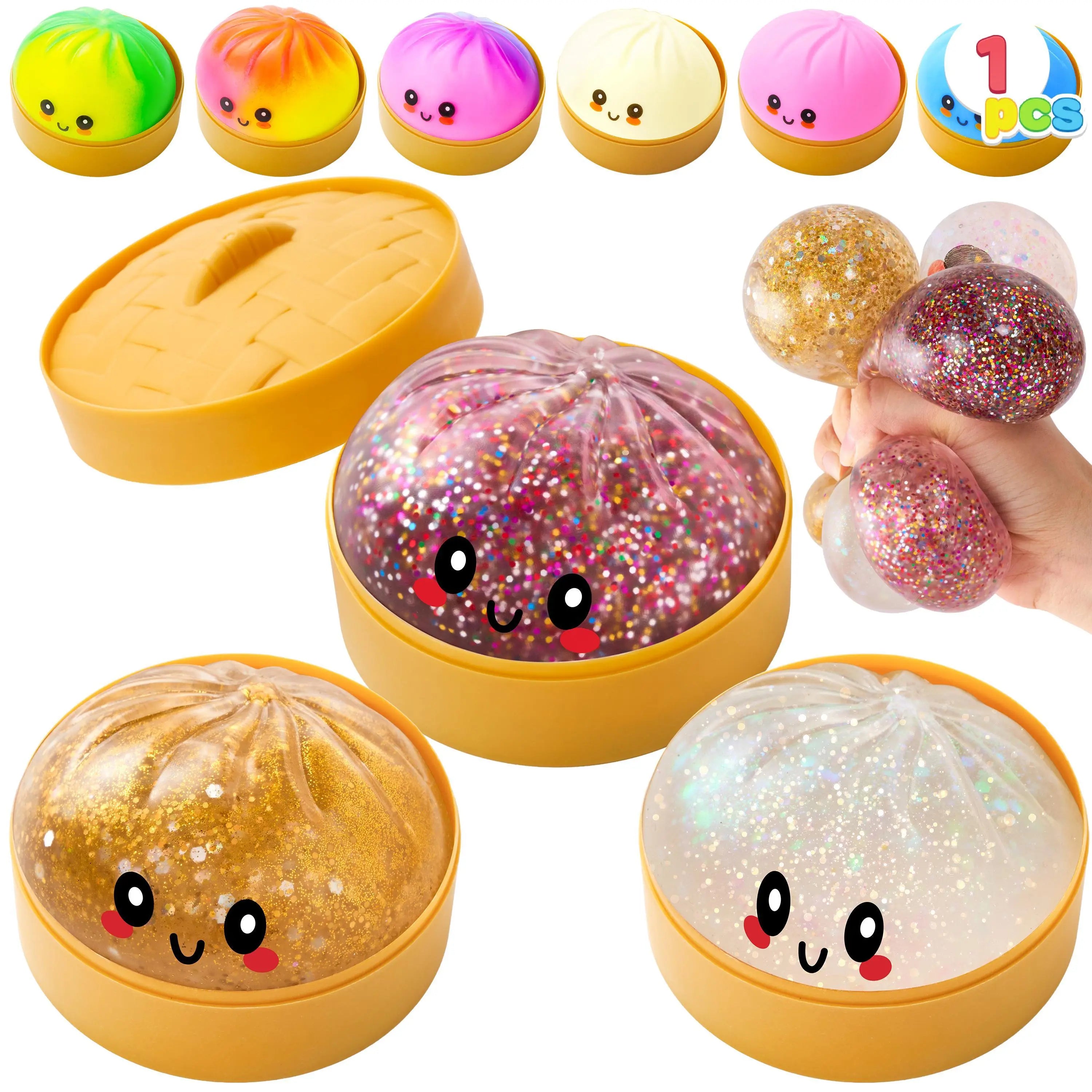 Dumpling Mystery Box Sensory Squeeze Toy – Random Style Surprise, Quick Rebound Soft Stress Ball, Colorful Fidget Toy for Kids & Adults, Decompression Gift