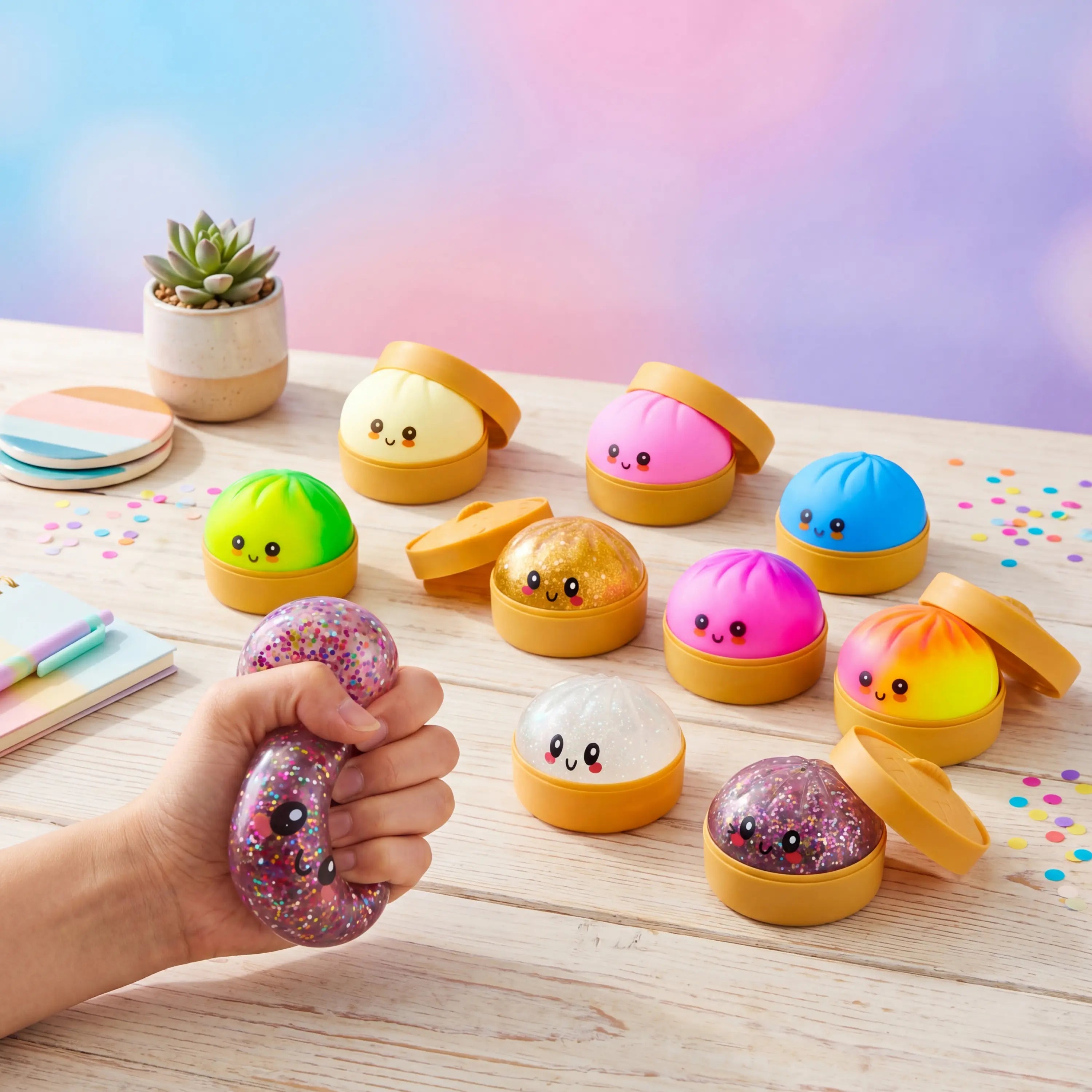 Dumpling Mystery Box Sensory Squeeze Toy – Random Style Surprise, Quick Rebound Soft Stress Ball, Colorful Fidget Toy for Kids & Adults, Decompression Gift