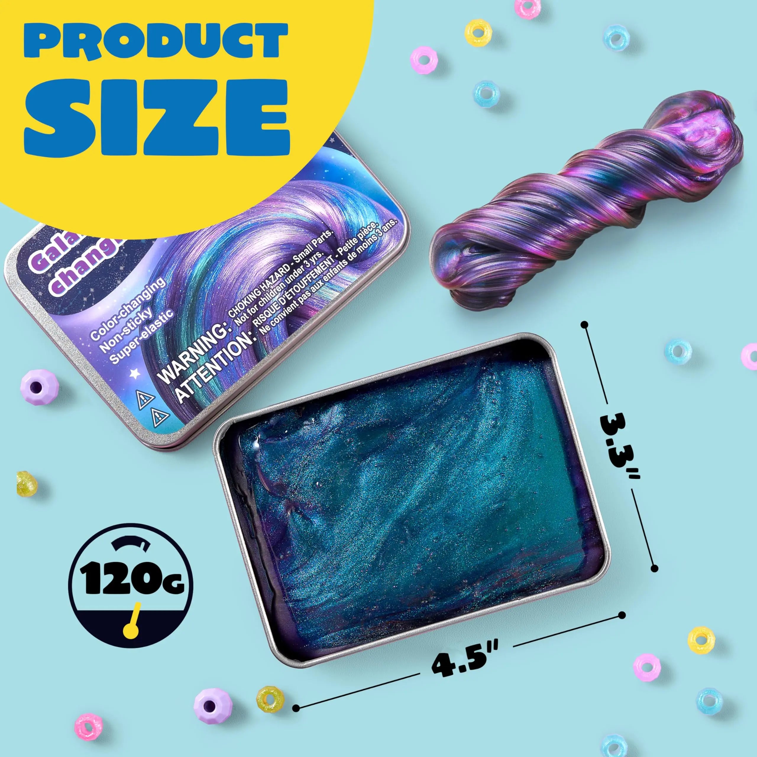 Galaxy Color-Changing Putty – 4.2oz Sensory Therapy Putty, Stretchy Fidget Toy for Kids & Adults, Stress & Anxiety Relief, Squishy Desk Toy, Party Gift
