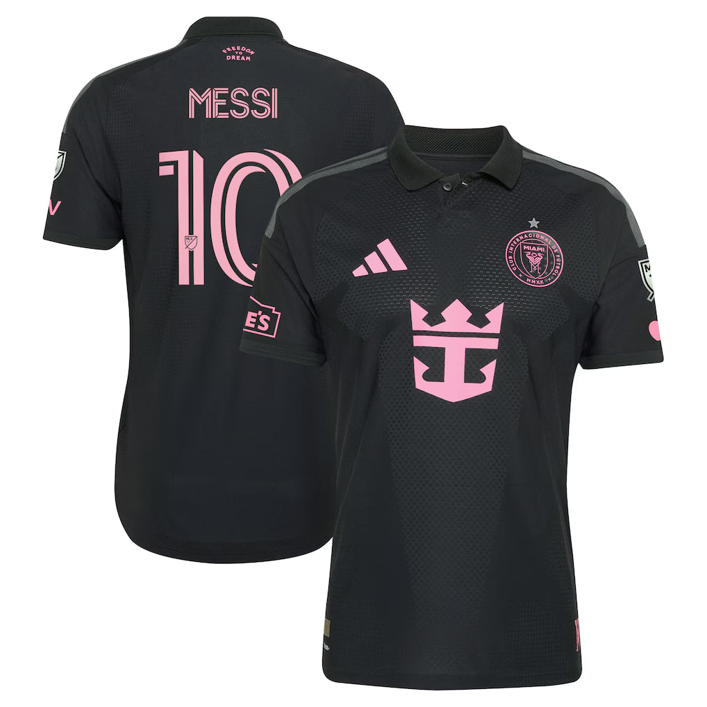 Inter Miami CF Home Football Jersey 2026 - Black Button Shirt - Player #10 (Messi)