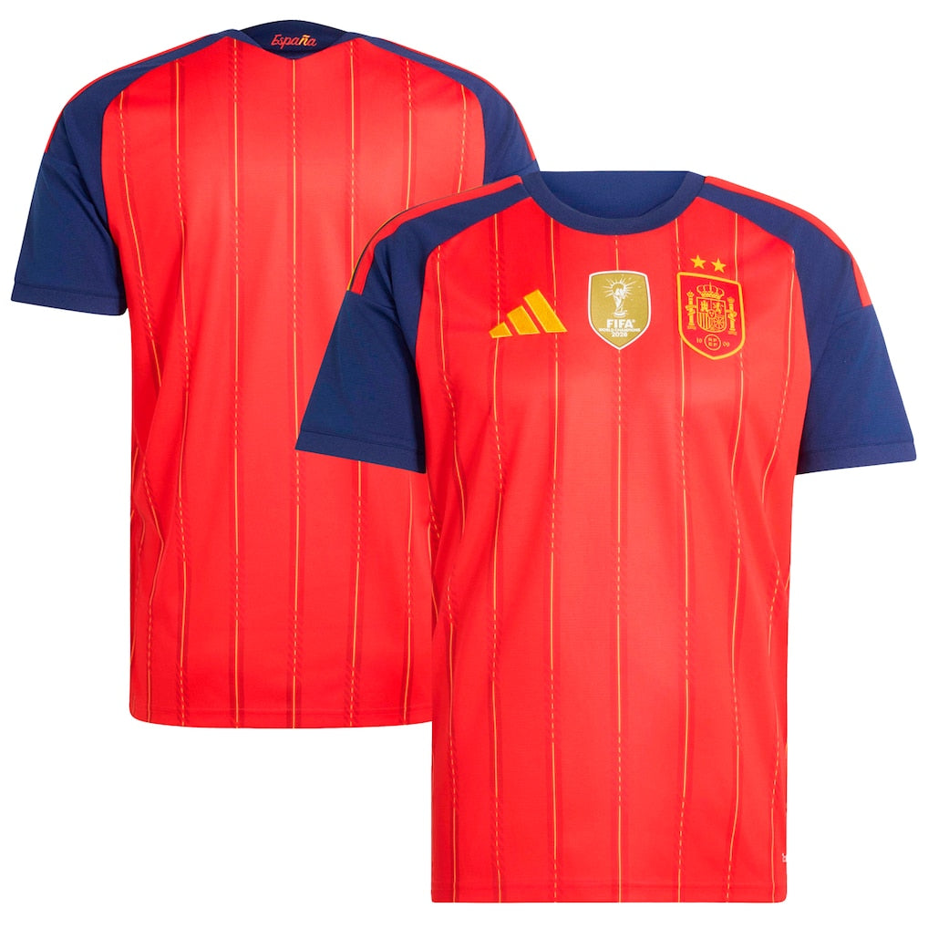Spain Home Soccer Jersey 2026 - Red Shirt - FIFA World Cup Champions